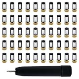 JA&MIU 50PCS Fuel Injector Baskets Filter Kits 101 Micron Universal Repair Seal （6mm x 3mm x12mm）with Fuel...