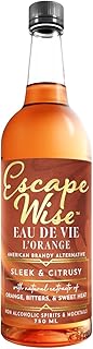 ESCAPE WISE Eau de Vie L'orange - American Brandy Alternative | Non-Alcoholic | The World’s Leading Developer of Non-Alcoholic Spirits, Liqueurs & Mocktails | 25.4 FL OZ (750 ML)