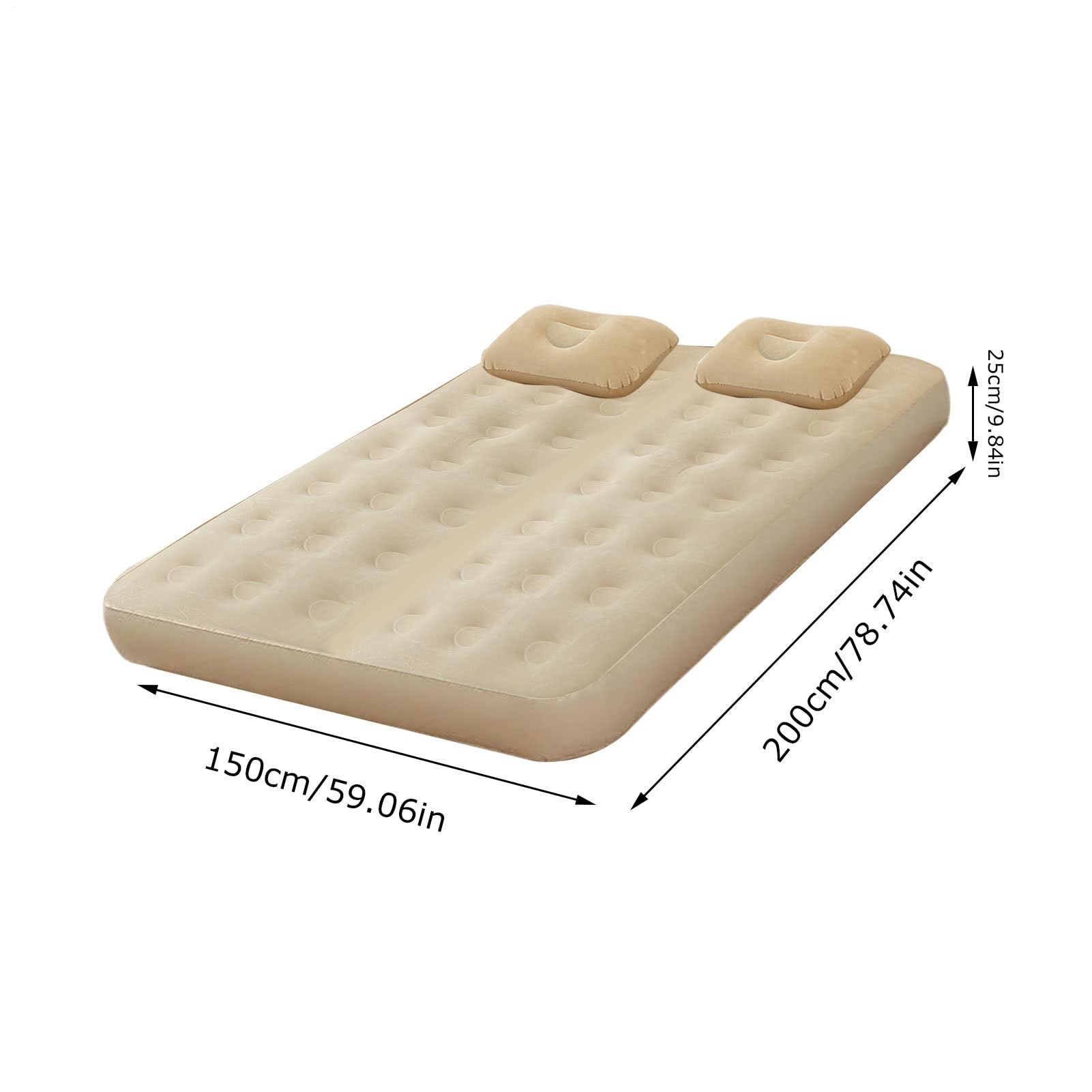 Colchón De Aire Hinchable Colchoneta Inflable Portátil Individual para | Camas Inflables Con Bomba Integrada Para Hogar, Salón, Invitados, Tienda De Campaña, Camping, Senderismo,