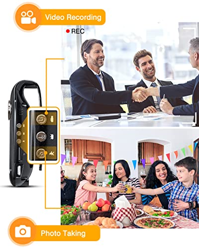 BOBLOV Mini Body Camera with Video: 32GB Tiny Body Cams with Back Clip - image 3