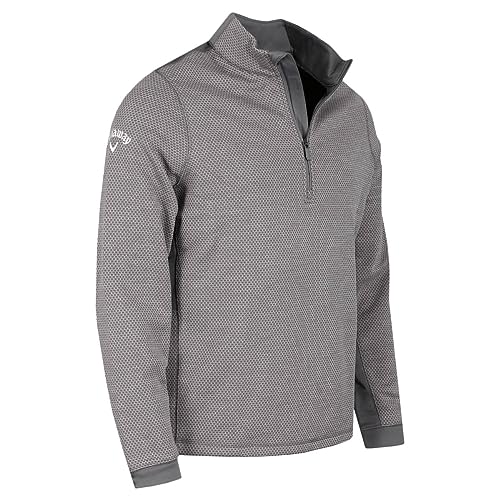 Callaway Men's Hex Fleece Sweater, Medium Grey Heather, M