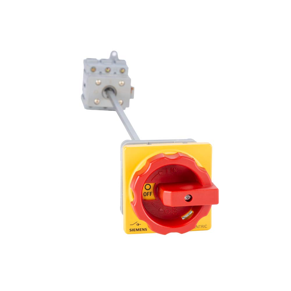 Interrupteur 3 pôles 32 A Siemens 3LD2 sectionneur rotatif rouge jaune