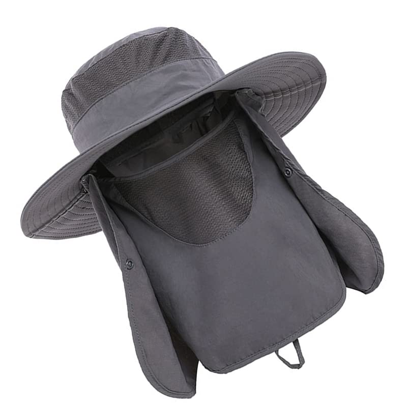 Czapka chroniąca przed słońcem, osłona UV z szerokim rondem, blokuje oparzenia słoneczne, zdejmowana klapa, Summer Essential, kolor obrazu, 1