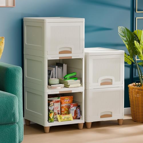 Image of Plastic Wardrobe for Clothes : Versatile Plastic Cupboard for Storage Organizer & Organisers Storage for for Neat and Storage Solutions for Clothes Collapsible Wardrobe (2 Layer+3 Layer)