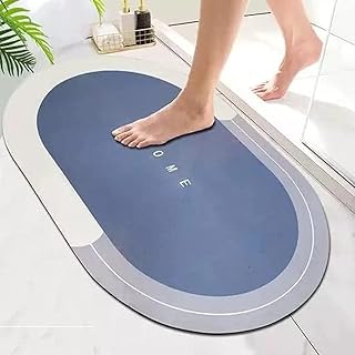 Kintota Rubber Bathroom, Oval Door Mat, Floor, Bath Mat, Carpet | Non Slip Mat for Bathroom Cushion, Super Absorbent Soft Carpet, Quick Dry Dirt Barrier for Home, Office, (40X60Cm), Multicolour Price in India