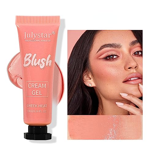 INTEROOKIE Blush Balm - Maquillaje de rubor con brillo fino natural con contorno de alto brillo e hinchamiento mate multicolor, paleta de 6 colores Rouge Tan (03#10ML)