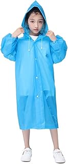 Capa de chuva moda EVA crianças capa de chuva engrossada impermeável capa de chuva infantil transparente tour impermeável roupa de chuva jaqueta de chuva reutilizável poncho impermeável (cor: A-azul)