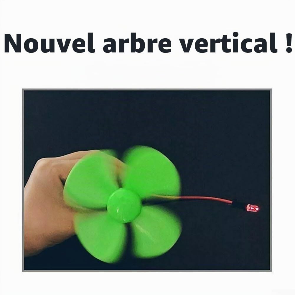 Mini moteur éolien, générateur d'énergie éolienne, petit générateur d'éolienne, générateur d'énergie alternative, kit de bricolage LED (sans ampoule)