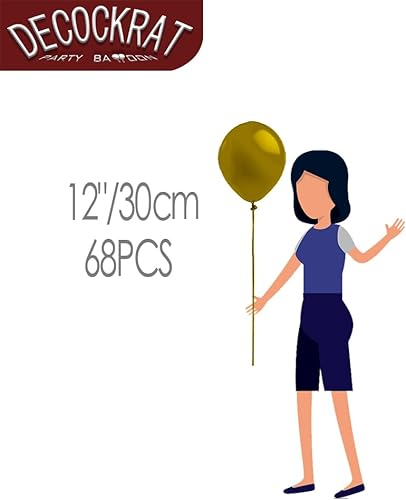 Miniatura 2 de DECOCKRAT 68 globos metálicos coloridos, globos de látex de 12 pulgadas, globos de helio con cinta, juego de globos de fiesta para cumpleaños, boda,