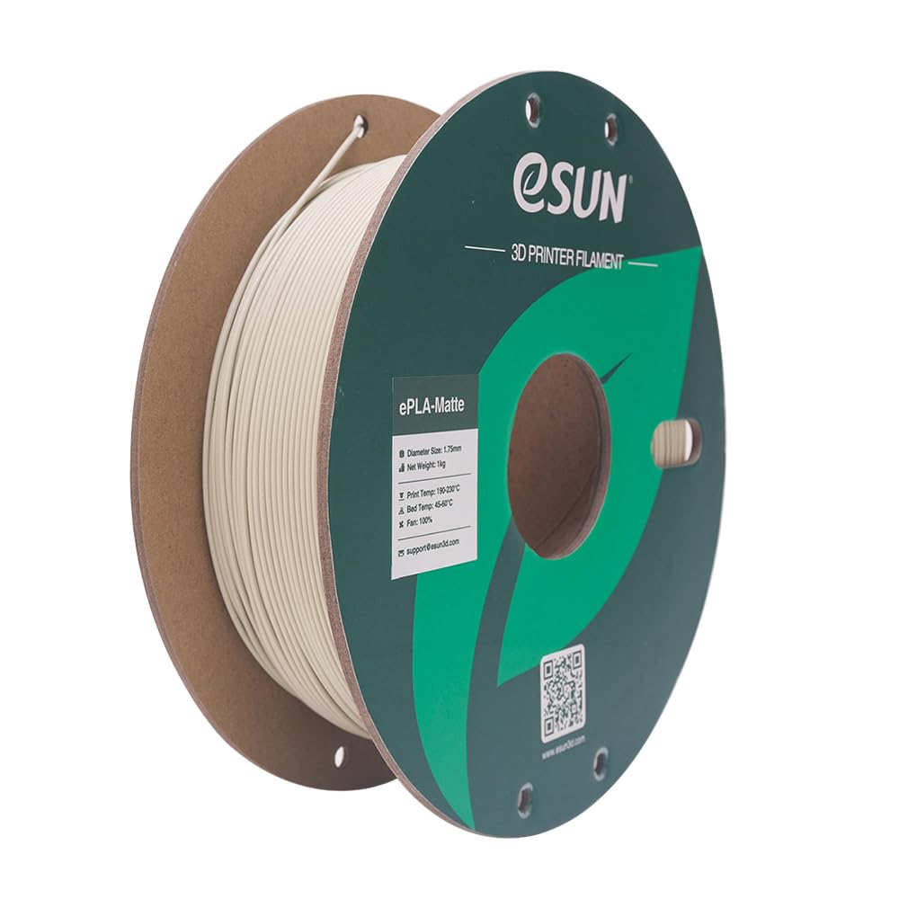 eSUN ePLA- Matte 3D Printer Filament 1.75mm, Light Khaki 1.75 PLA Filament 1kg/ Roll