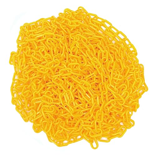MUSISALY Isolation Chain Caution Chain Barricade Chain Prison Chain Links Chain Links Costume Chain Stanchions Barrier Chain Links Crowd Control Chain Dividers Chain Plastic Yellow