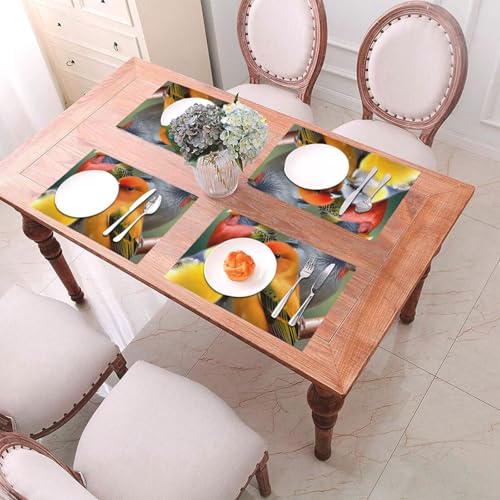 Sets de table tissés au design oiseaux : l'élégance durable pour vos fêtes
