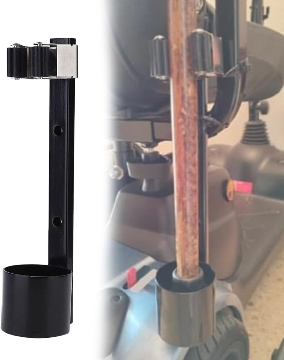 Metal Cane Holder for Mobility Scooters & Power Chairs