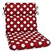 Pillow Perfect Outdoor/Indoor Polka Dot Red Round Corner Chair Cushion, 1 Count (Pack of 1)