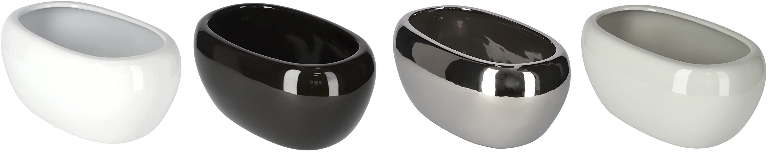 KOTARBAU® Pot de Fleurs en céramique pour Fleurs et Plantes Blanc