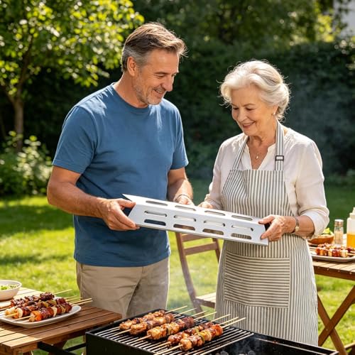 Protección térmica barbacoa antioxidante con deflectores de acero para evitar llamaradas 3