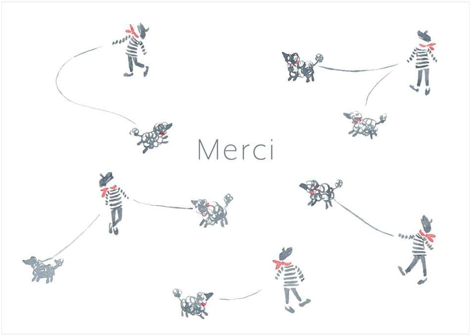 Caspari Francois et Fifi Thank You Notes - 8 Cards & Envelopes