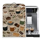 BVBOX Coffee Maker Cover, Durable Dustproof Lightweight Polyester Cotton Blend Universal Fit Appliance Protector for Kitchen Countertop (Coffee)