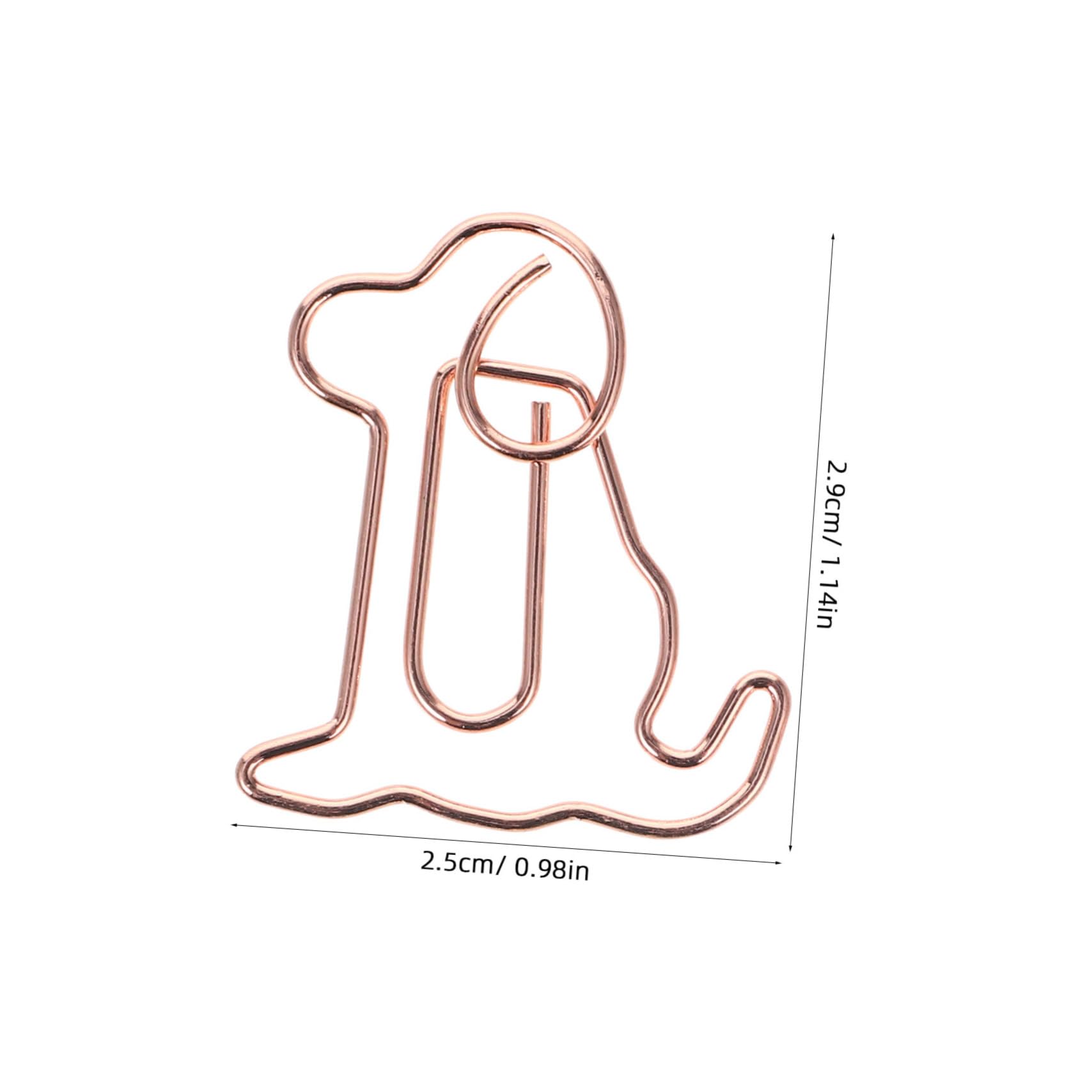 NUOBESTY 200stücke Dekorative Papierklammern Hundedesign Praktische Und Stilvolle Büroklammern Für Schule Büro Und Zuhause Buntes Mit Kleinen Hunden Roségold