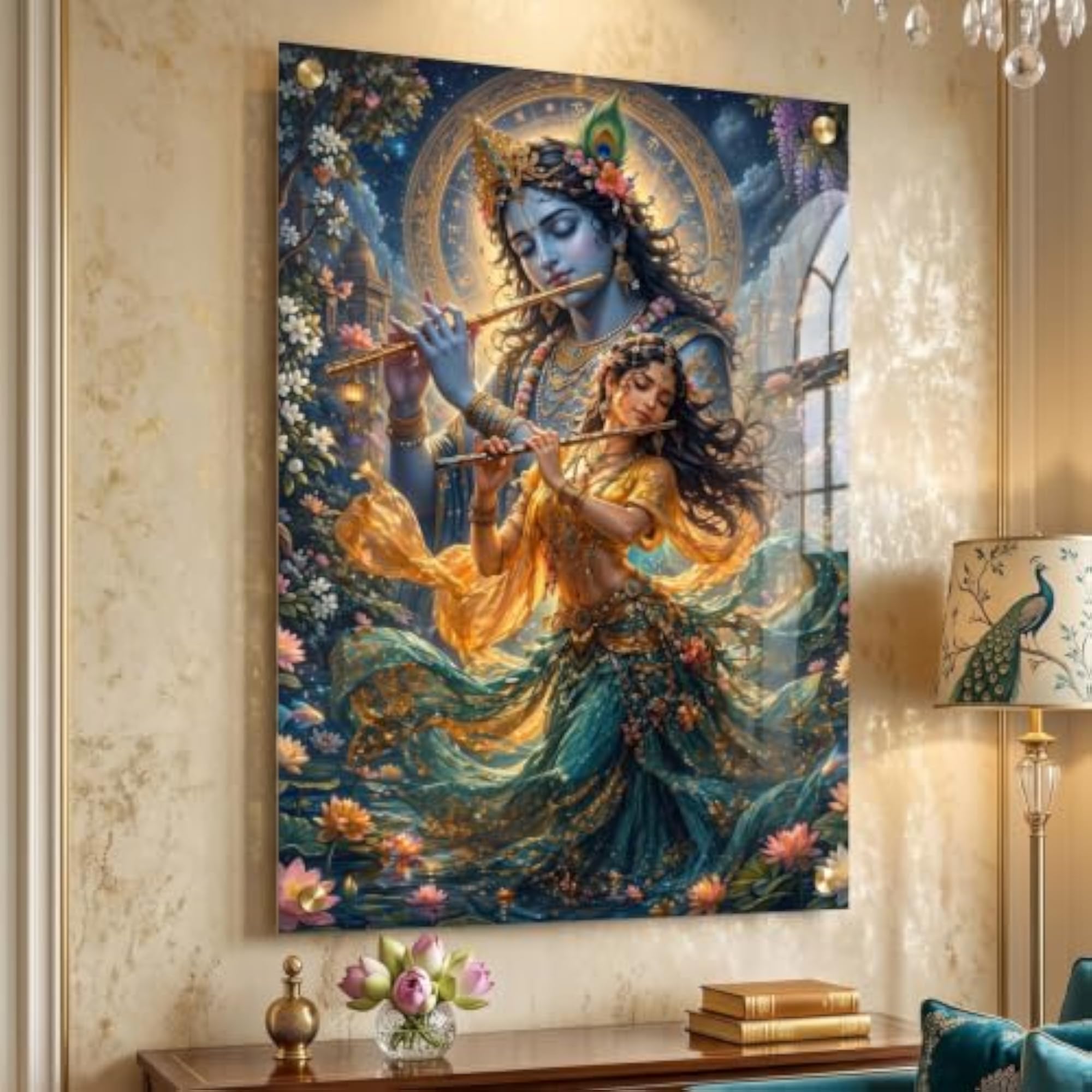 Radha Krishna Wall Art for Living Room