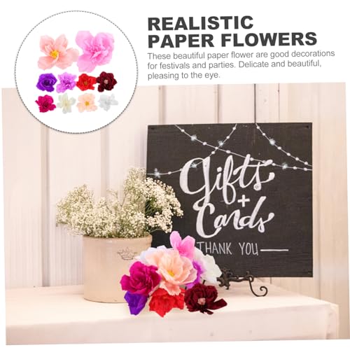 AOKWAWALIY 10 Peças Flores De Papel Crepe Festa De Aniversário Cenário Floral Festa De Ano Novo Flor