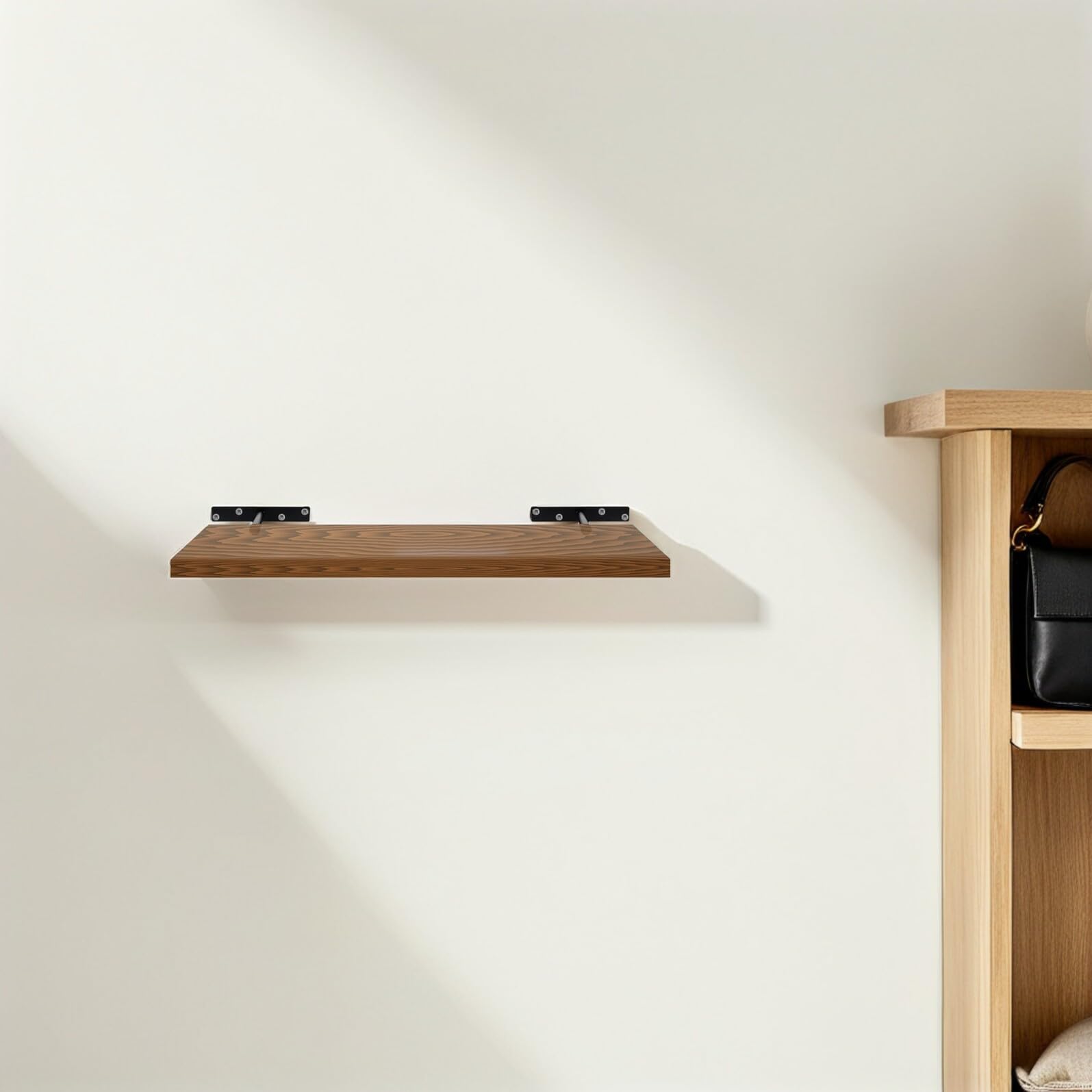 Soportes Invisibles para Estantes Flotantes Metálicos Negros 20 CM Juego de 7 Piezas Soportes Ocultos Resistentes para Montaje en Pared en Hogar y Oficina