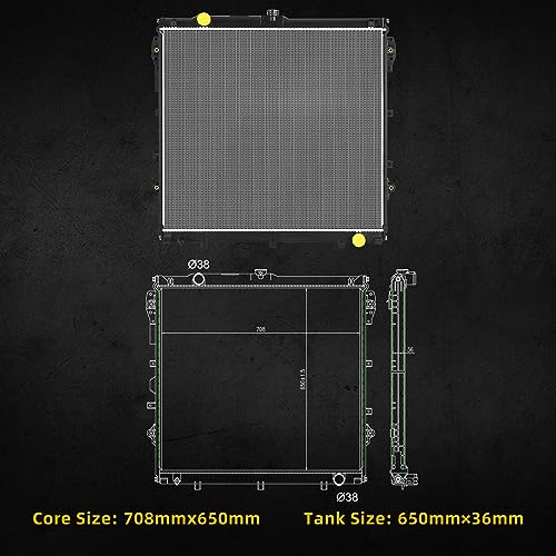 Image of DWVO Radiator Compatible with 2007-2020 Tundra 2008-2014 Sequoia 4.6L 5.7L V8 CU2994