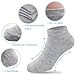 Duufin 12 Pairs Kids Athletic Ankle Socks Kid's Athletic Low Cut Socks Half Cushion Sports Sock for Boys Girls, Gray, 4-6Years