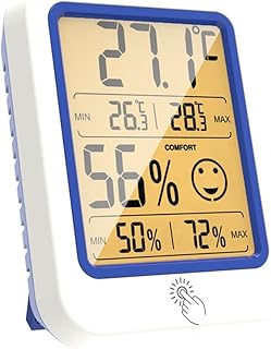 ZCX Thermometers Indoor 2 PCS Indoor Digital Thermometer Hygrometer, Accurate Room Temperature Gauge Humidity Monitor,Max/Min Records Temperature Monitor