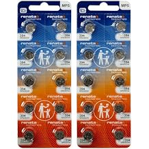 Renata 394 SR936SW Batteries - 1.55V Silver Oxide 394 Watch Battery 20 Count