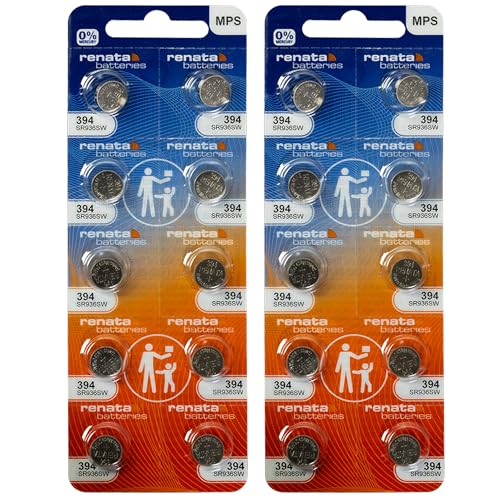 Baterías Renata 394 SR936SW 1.55V Plata Óxido (20 unidades) miniatura 1