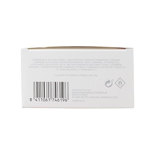 Miniatura 3 de Carolina Herrera Sport Eau De Toilette Spray para hombre, 3.4 onzas