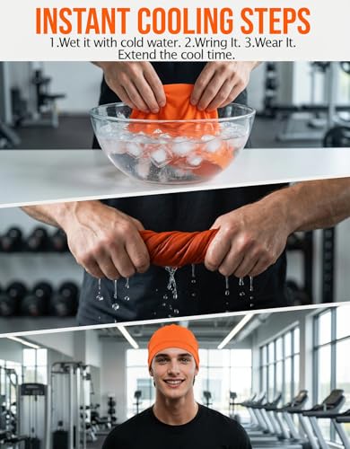 Image of Sweat Wicking Skull Caps Cooling Helmet Liner Hat Running Beanie Cycling Skullcap Sleeping Cap for Men Women