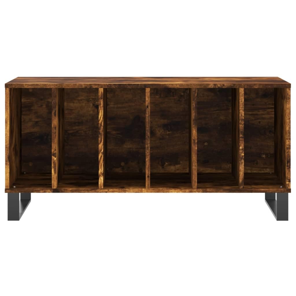 vidaXL Mobile Porta Dischi Rovere Fumo 100x38x48 cm Legno Multistrato