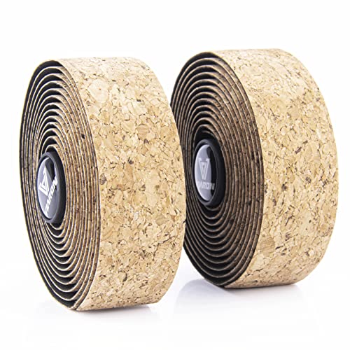 Viaron Cork Handlebar Tape For Road Bike Anti-Slip Shock Absorption Bicycle Wrapping Bar Tapes Traditional Classic Style #TOP4