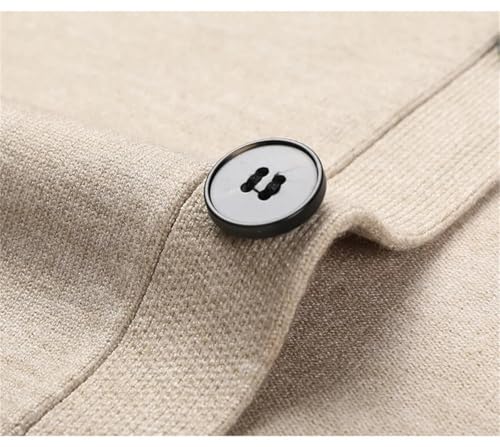 Men Spring Knitted Cardigan Solid Color V Neck Slim Fit Casual Single Breasted Cardigan Sweaters3