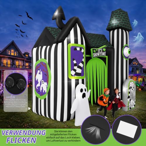 Kalolary aufblasbarer Halloween-Bogen,riesiger aufblasbarer Spukhaus-Tunnel – Ansicht 3