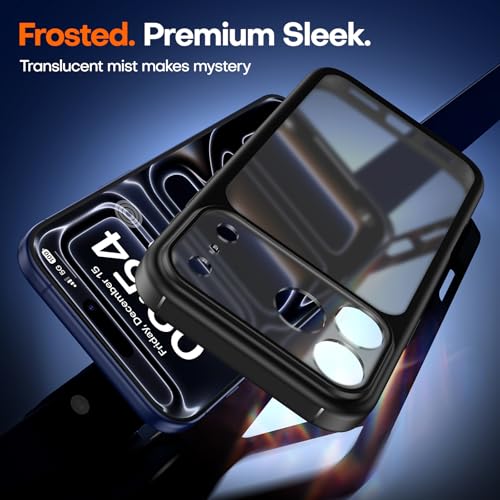 Image of TAURI for iPhone 17 Pro Max Case, with Screen Protector, Matte Black