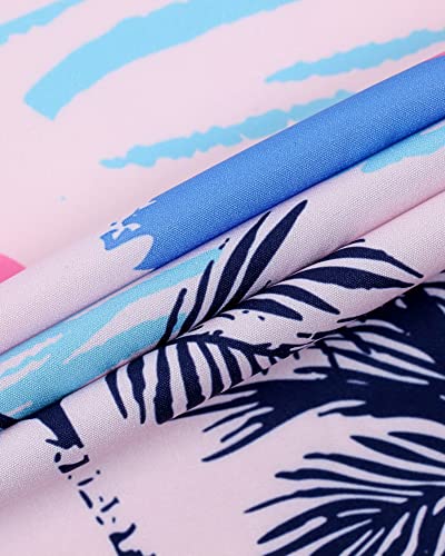 Siliteelon Boys Hawaiian Shirts Short Sleeve Cotton Summer Beach Button Down Casual Aloha Shirts For Kids(Tcs29, 8-9Y) #TOP6