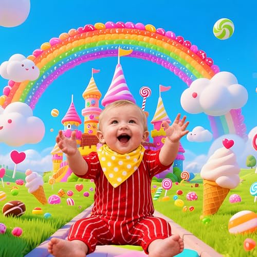Candyland Fondo Fotográfico 8x6FT con Moño y Ojales miniatura 4