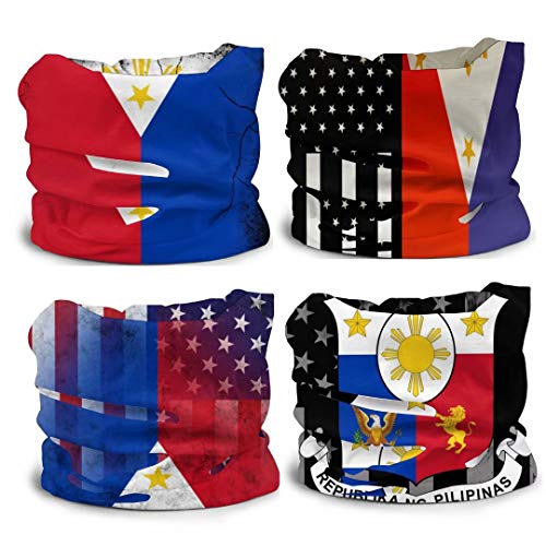 Image of 4Pcs Magic Headwear Neck Gaiter Tube Scarf Headbands Bandana Balaclava for Outdoor Running Cycling Skating Work Out