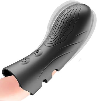 MMQ 2026 New 3-in-1 Electric Silicone Finger Cover Massager Black