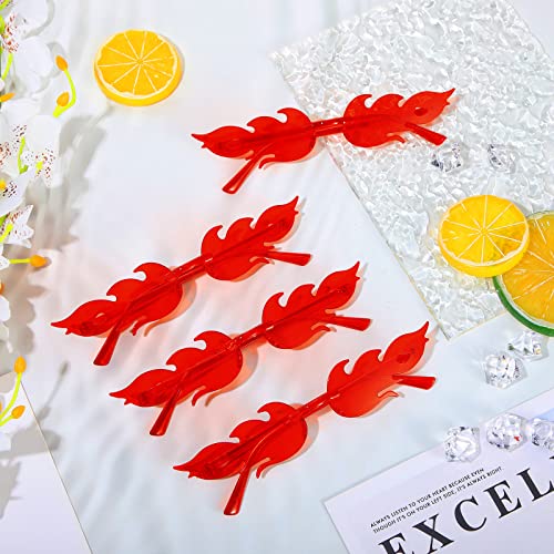 EBOOT 48 Pairs Fire Flame Sunglasses Rimless Flame Glasses Bulk Halloween Novelty Sunglasses for Women Men Halloween Party3