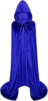 Vista 1 de Bata unisex con capucha de longitud completa, capa larga de terciopelo, disfraz de cosplay