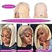 613 Honey Blonde Bob Wig Human Hair HD Transparent 13X4 Straight Lace Frontal Short Bob Wigs For Black Women Glueless Wigs 100% Human Hair Pre Plucked Pre Cut Blonde Bob Lace Front Wigs With Baby Hair