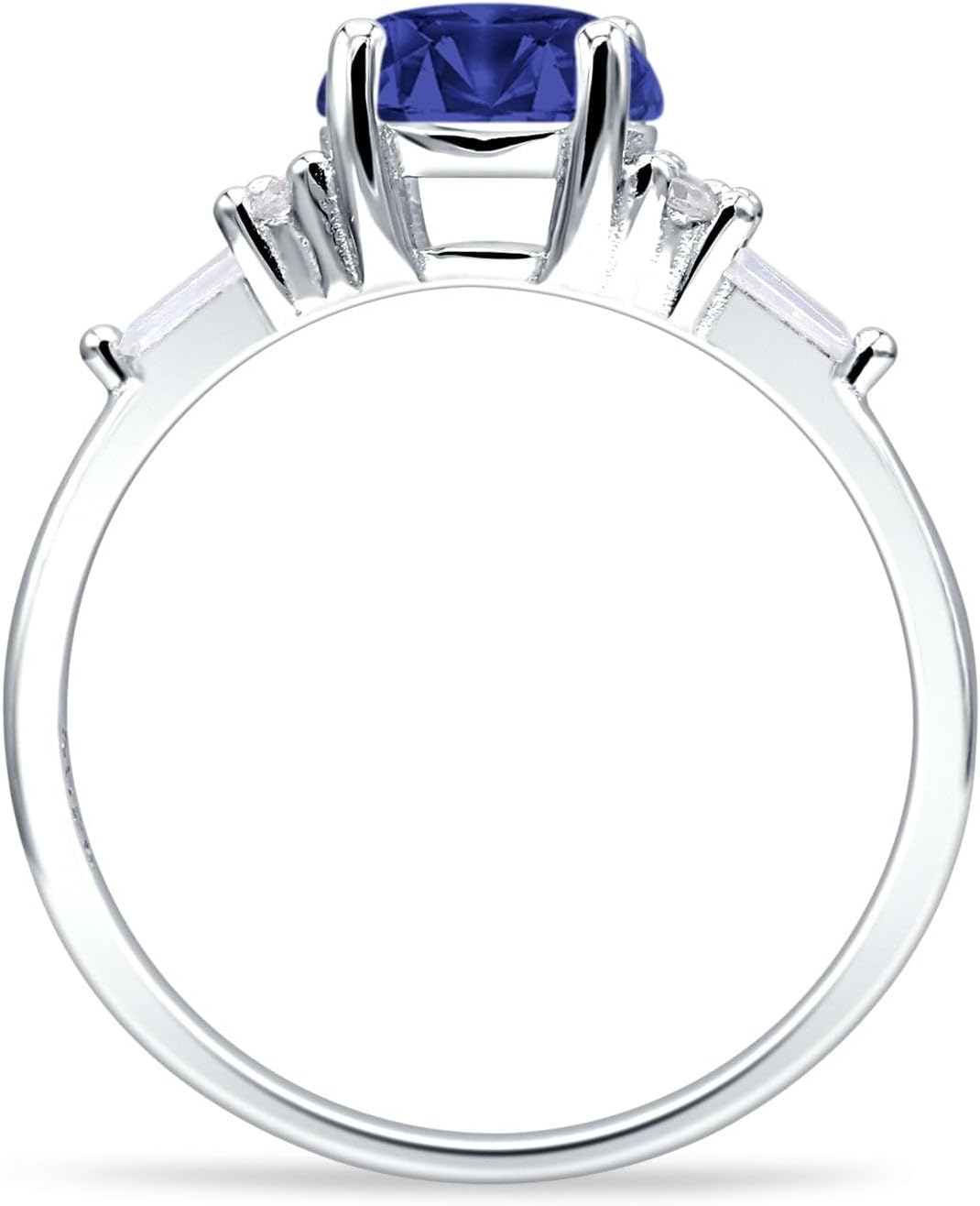 Art Deco Round Shaped Vintage Style Tapered Baguette Cubic Zirconia Marquise Designer Wedding Engagement Ring Solid 925 Sterling Silver
