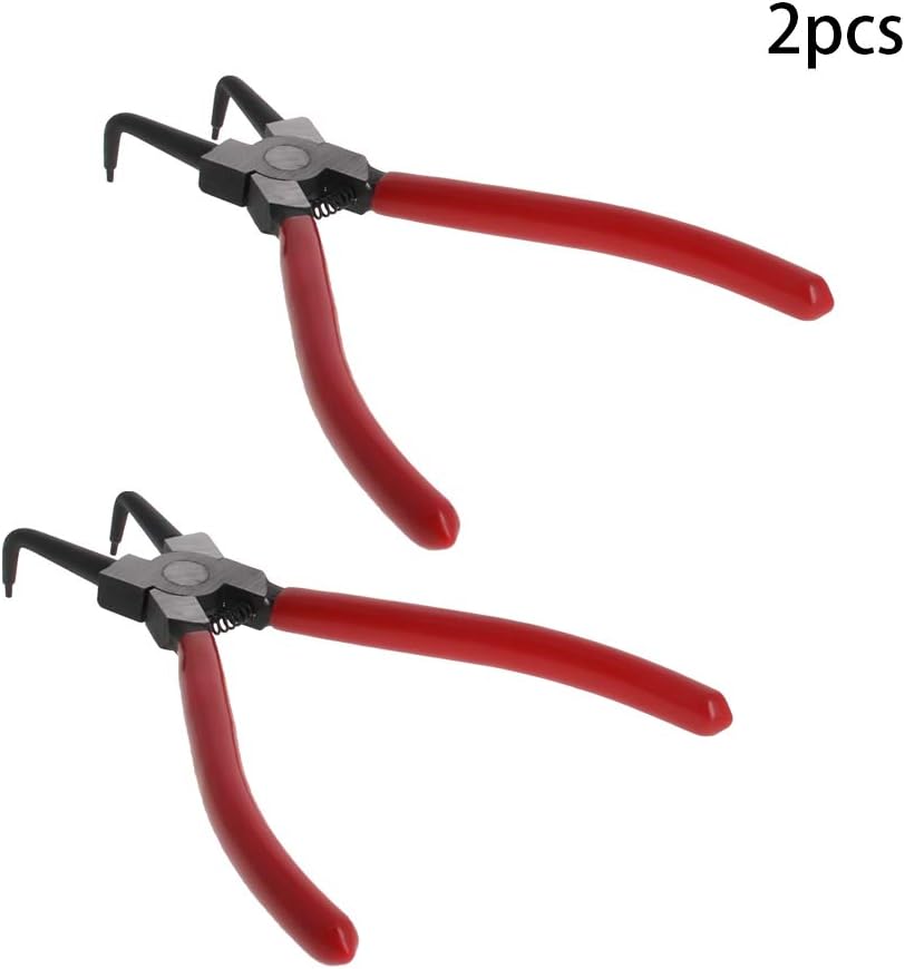 Utoolmart 2Pcs Internal Snap Ring Pliers 7 Inch 90 Degree Bent Retaining Ring Pliers Precision Circlip Pliers