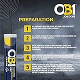 OB1 Multi-Surface Construction Sealant & Adhesive, Excellent Chemical Resistance, Water Resistant, Weather Resistant, (Black Twin Pack) - Image 7