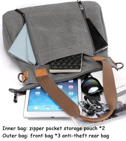 Bolso Tote de Lona para Mujer miniatura 6