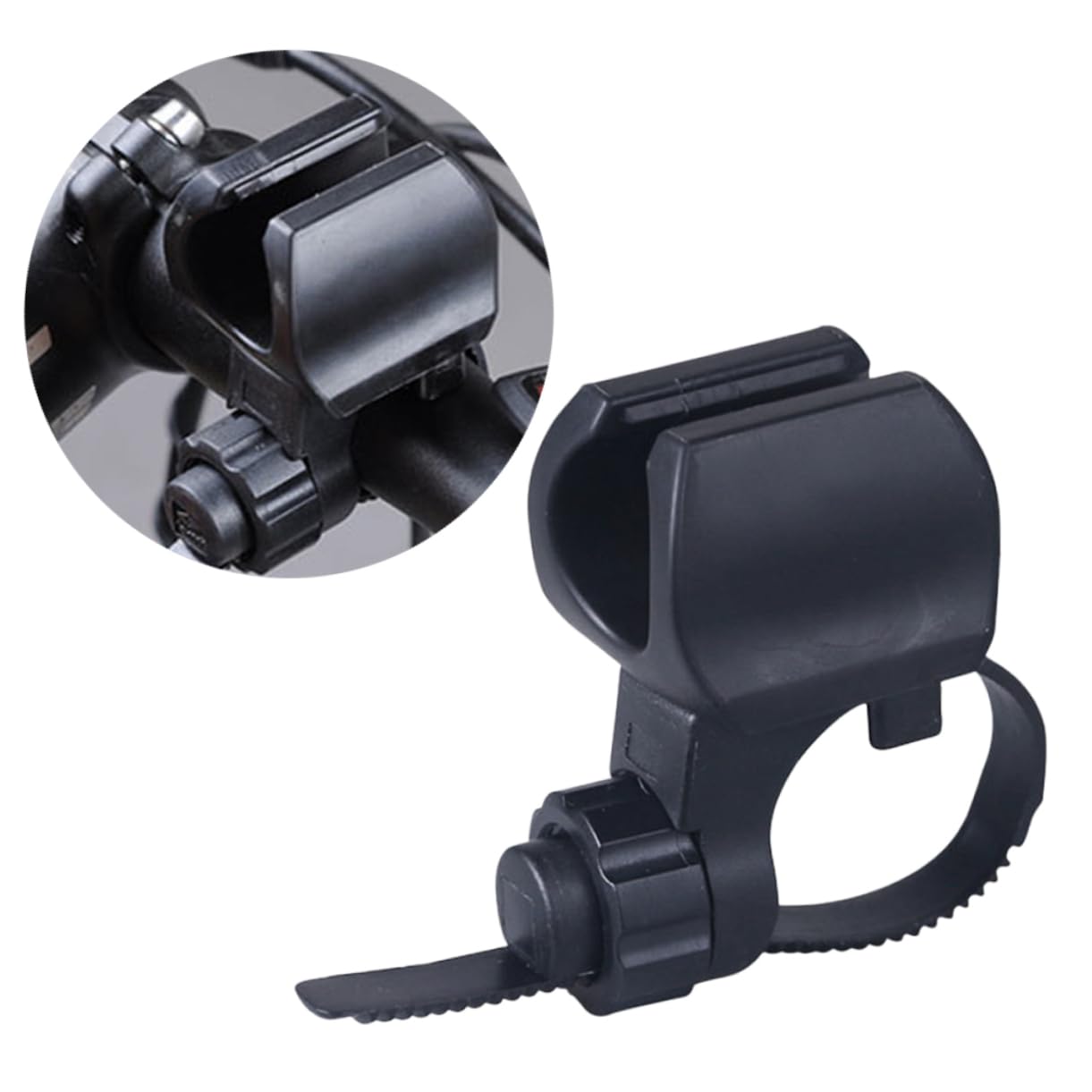 VICASKY Durable Flashlight Holder for Bike Front Light Bracket for Cycling Hiking Camping Running Mount Black